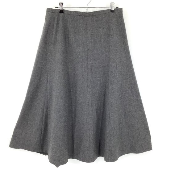 Talbots Dresses & Skirts - Talbots Petites Skirt Women's Gray Size 12 Wool Blend A-Line Lined Office